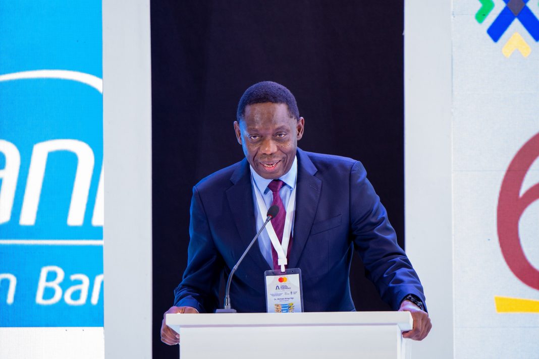 Bank of Uganda Governor Michael Atingi-Ego speaking at the annual Bankers Conference