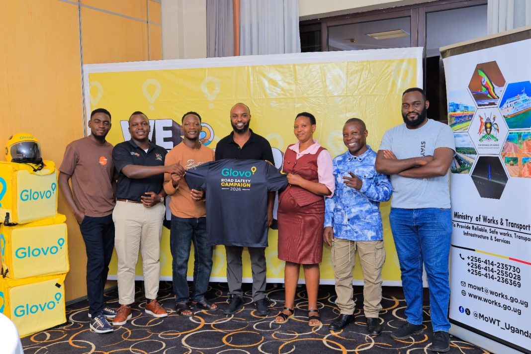 Glovo Uganda Reinforces Commitment to Rider Safety and Welfare Facilitators for the Glovo Rider Safety Event in Kampala posing for a group photo