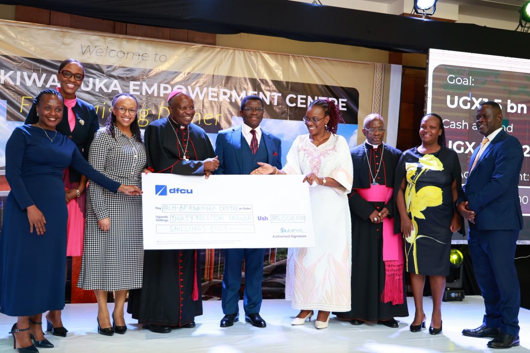 dfcu Bank Contributes UGX 30 Million Towards Archbishop Kiwanuka Empowerment Centre dfcu Bank Contributes UGX 30 Million Towards Archbishop Kiwanuka Empowerment Centre
